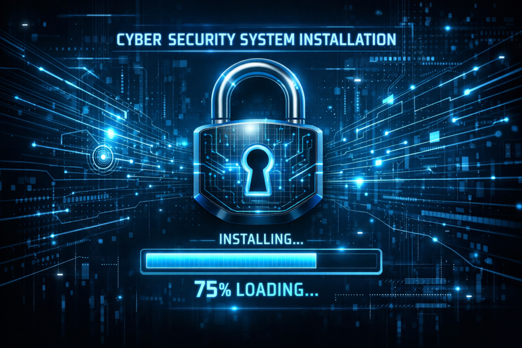Cyber security system installation concept for ethical hacking and Kali Linux security testing