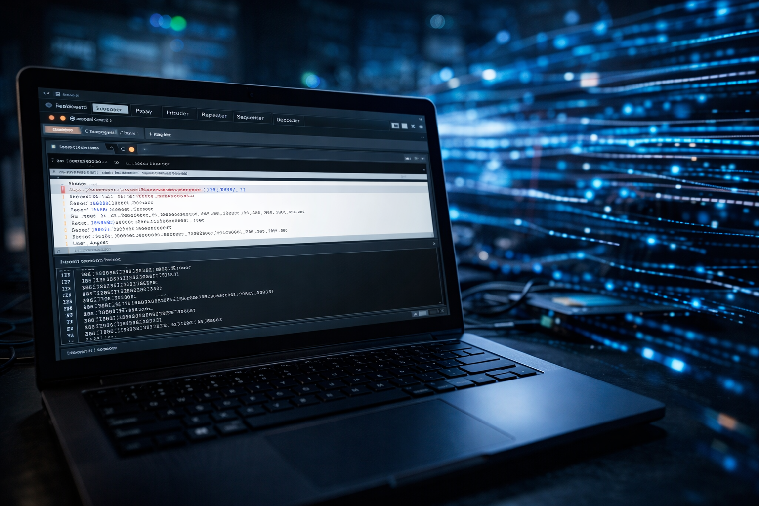 burp suite proxy intercepting http request in kali linux