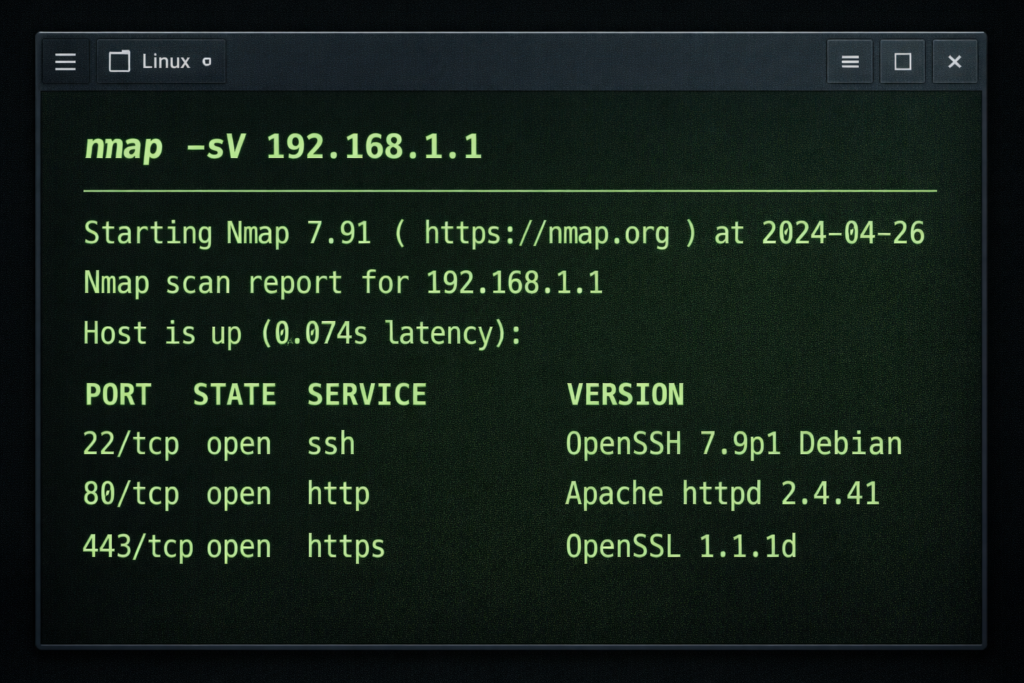nmap basic scan output example